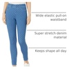 Amazon Essentials Women’s Pull-On Mid Rise Stretchy Knit Jegging (Available in Plus Size)(Indigo Wash White Dots)