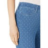Amazon Essentials Women’s Pull-On Mid Rise Stretchy Knit Jegging (Available in Plus Size)(Indigo Wash White Dots)