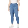 Amazon Essentials Women’s Pull-On Mid Rise Stretchy Knit Jegging (Available in Plus Size)(Light Wash)