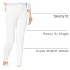 Amazon Essentials Women’s Pull-On Mid Rise Stretchy Knit Jegging (Available in Plus Size)(White)