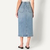 Amazon Essentials Women’s Regular-Fit High-Rise Long Jean Skirt with Slight A-line Silhouette, 5 Pocket Styling(Authentic Medium Wash)