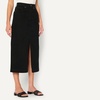 Amazon Essentials Women’s Regular-Fit High-Rise Long Jean Skirt with Slight A-line Silhouette, 5 Pocket Styling(Black)