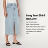 Amazon Essentials Women’s Regular-Fit High-Rise Long Jean Skirt with Slight A-line Silhouette, 5 Pocket Styling(Iced Light Wash)