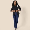 Amazon Essentials Women’s Relaxed-Fit Dropped Shoulder Midweight Cotton Twill Jacket(Black)