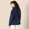 Amazon Essentials Women’s Relaxed-Fit Dropped Shoulder Midweight Cotton Twill Jacket(Navy)