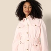Amazon Essentials Women’s Relaxed-Fit Dropped Shoulder Midweight Cotton Twill Jacket(Rose)