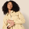 Amazon Essentials Women’s Relaxed-Fit Dropped Shoulder Midweight Cotton Twill Jacket(Tan)