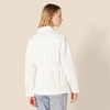 Amazon Essentials Women’s Relaxed-Fit Dropped Shoulder Midweight Cotton Twill Jacket(White)