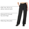 Amazon Essentials Women’s Relaxed-Fit Full Length Dress Pant(Black)
