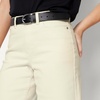Amazon Essentials Women’s Relaxed-Fit Mid-Rise Long Jean Shorts(Ecru)