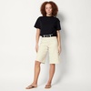 Amazon Essentials Women’s Relaxed-Fit Mid-Rise Long Jean Shorts(Ecru)