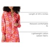 Amazon Essentials Women’s Relaxed-Fit Ruffle-Neck Cotton Sateen Blouse(Bright Poppy Red Folk Floral Multi)