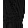 Amazon Essentials Women’s Short-Sleeve V-Neck Surplice Cropped Wide-Leg Jumpsuit with Elastic Waist(Black)