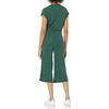 Amazon Essentials Women’s Short-Sleeve V-Neck Surplice Cropped Wide-Leg Jumpsuit with Elastic Waist(Clouds Print)