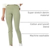 Amazon Essentials Women’s Skinny Fit Mid-Rise Stretch Pull-On Jegging with Pockets – Discontinued Colors(Light Sage Green)