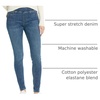 Amazon Essentials Women’s Skinny Fit Mid-Rise Stretch Pull-On Jegging with Pockets – Discontinued Colors(Medium Wash)