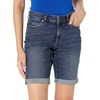 Amazon Essentials Women’s Slim Fit Denim Bermuda Shorts with Pockets(Dark Wash)