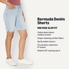 Amazon Essentials Women’s Slim Fit Denim Bermuda Shorts with Pockets(Iced Blue Light Wash)