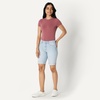 Amazon Essentials Women’s Slim Fit Denim Bermuda Shorts with Pockets(Iced Blue Light Wash)