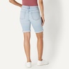 Amazon Essentials Women’s Slim Fit Denim Bermuda Shorts with Pockets(Iced Blue Light Wash)