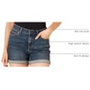 Amazon Essentials Women’s Slim Fit Mid-Rise 4″ Denim Shorts(Dark Wash)