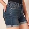 Amazon Essentials Women’s Slim Fit Mid-Rise 4″ Denim Shorts(Dark Wash)