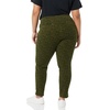 Amazon Essentials Women’s Slim-Fit Bi-Stretch Side Zip Ankle Pant(Black Olive Animal Print)