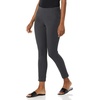 Amazon Essentials Women’s Slim-Fit Bi-Stretch Side Zip Ankle Pant(Charcoal Heather)