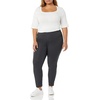 Amazon Essentials Women’s Slim-Fit Bi-Stretch Side Zip Ankle Pant(Charcoal Heather)