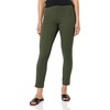 Amazon Essentials Women’s Slim-Fit Bi-Stretch Side Zip Ankle Pant(Dark Green)