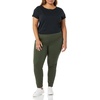 Amazon Essentials Women’s Slim-Fit Bi-Stretch Side Zip Ankle Pant(Dark Green)