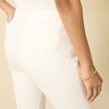 Amazon Essentials Women’s Slim-Fit Bi-Stretch Side Zip Ankle Pant(Ivory)