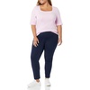 Amazon Essentials Women’s Slim-Fit Bi-Stretch Side Zip Ankle Pant(Navy)