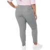 Amazon Essentials Women’s Slim-Fit Bi-Stretch Side Zip Ankle Pant(White/Black  Gingham)
