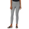 Amazon Essentials Women’s Slim-Fit Bi-Stretch Side Zip Ankle Pant(White/Black  Gingham)
