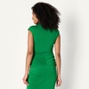 Amazon Essentials Women’s Slim-Fit Extended-Sleeve Ruched Matte Jersey Top with Mock Neck(Emerald Green)
