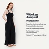 Amazon Essentials Women’s Square Neck Wide Leg Sleeveless Jumpsuit(Black)