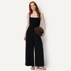 Amazon Essentials Women’s Square Neck Wide Leg Sleeveless Jumpsuit(Black)