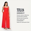 Amazon Essentials Women’s Square Neck Wide Leg Sleeveless Jumpsuit(Bright Poppy Red)