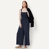 Amazon Essentials Women’s Square Neck Wide Leg Sleeveless Jumpsuit(Navy)