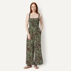 Amazon Essentials Women’s Square Neck Wide Leg Sleeveless Jumpsuit(Sage Green Abstract Palms)