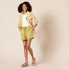 Amazon Essentials Women’s Stretch Cotton Mid-Rise Pull-On Relaxed-Fit Shorts(Dark Yellow)