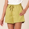 Amazon Essentials Women’s Stretch Cotton Mid-Rise Pull-On Relaxed-Fit Shorts(Dark Yellow)