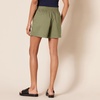 Amazon Essentials Women’s Stretch Cotton Mid-Rise Pull-On Relaxed-Fit Shorts(Light Olive)