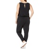 Amazon Essentials Women’s Studio Terry Stretchy Jumpsuit for Exercise (Available in Plus Size)(Black)
