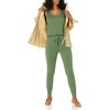 Amazon Essentials Women’s Studio Terry Stretchy Jumpsuit for Exercise (Available in Plus Size)(Military Green)