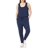 Amazon Essentials Women’s Studio Terry Stretchy Jumpsuit for Exercise (Available in Plus Size)(Navy)