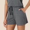 Amazon Essentials Women’s Studio Terry V Neck Romper, Stretchy Exercise Loungewear, Soft(Charcoal Heather)