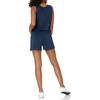 Amazon Essentials Women’s Studio Terry V Neck Romper, Stretchy Exercise Loungewear, Soft(Navy)