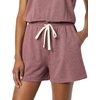 Amazon Essentials Women’s Studio Terry V Neck Romper, Stretchy Exercise Loungewear, Soft(Plum Heather)